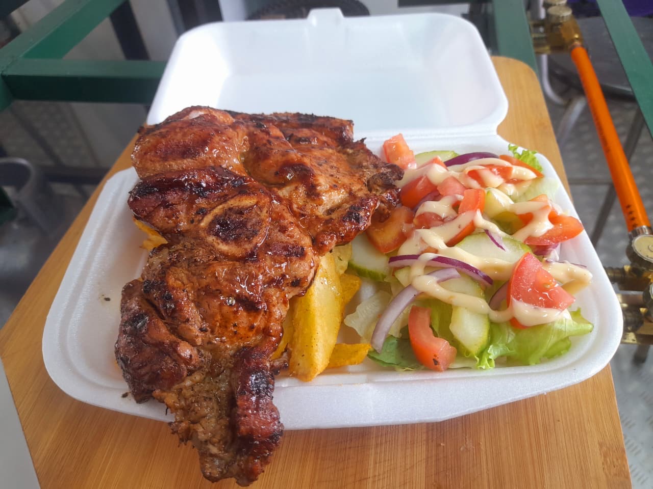 Pap, Chakalaka & Pork Chop Meal